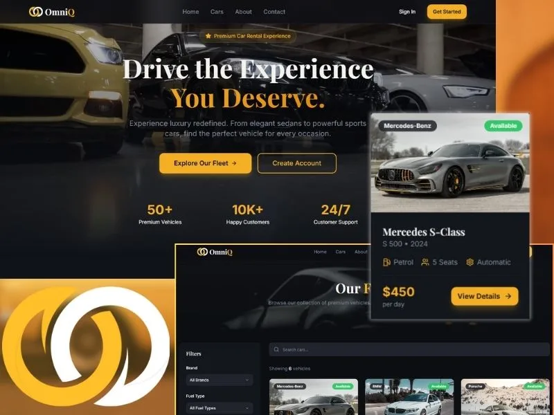 car rental management system screenshot